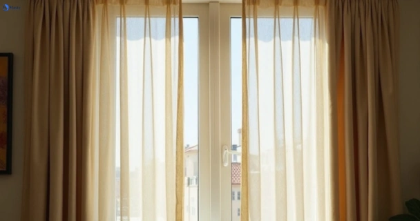 Dusty and dull curtains in dallas-vic before steam cleaning